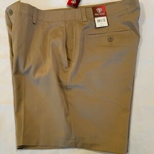 PRO TOUR Ultimate Tech Short Men's Khaki Performance Stretch Golf Casual Size XL